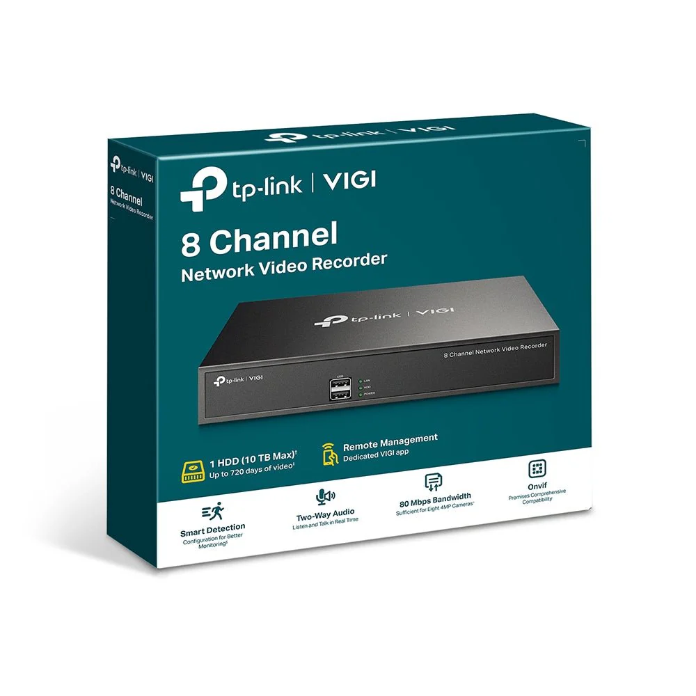 TP-Link VIGI NVR1008H 8 Channel Network Video Recorder - Image 3
