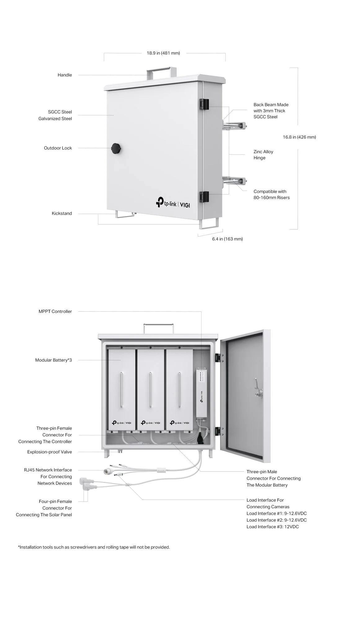 TP-Link VIGI PS90 180W Solar System 93.6Ah 10.95V Battery Controller - Image 7