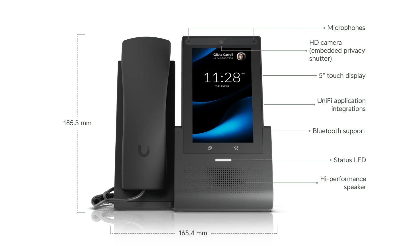 Ubiquiti UTP-G3-Touch-Pro G3 Touch Pro UniFi Talk VoIP Phone - Image 10