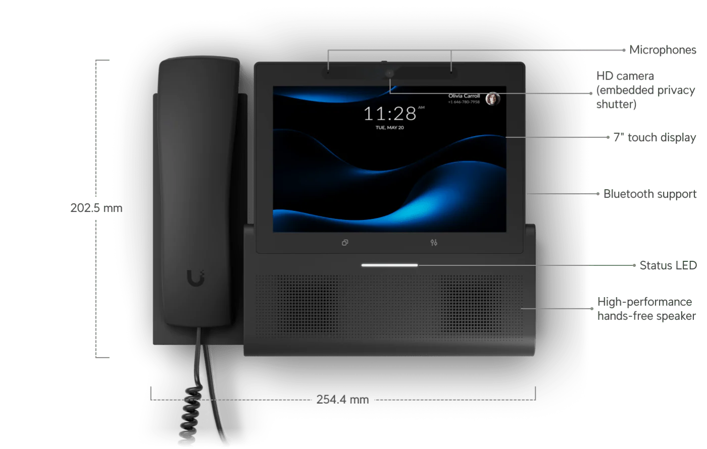 Ubiquiti UTP-G3-Touch-Wall G3 Touch Wall UniFi Talk VoIP Phone - Image 11