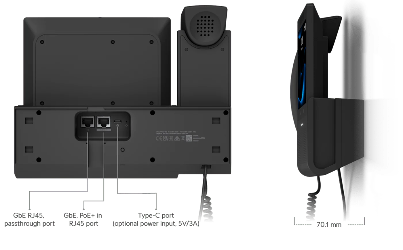 Ubiquiti UTP-G3-Touch-Wall G3 Touch Wall UniFi Talk VoIP Phone - Image 12