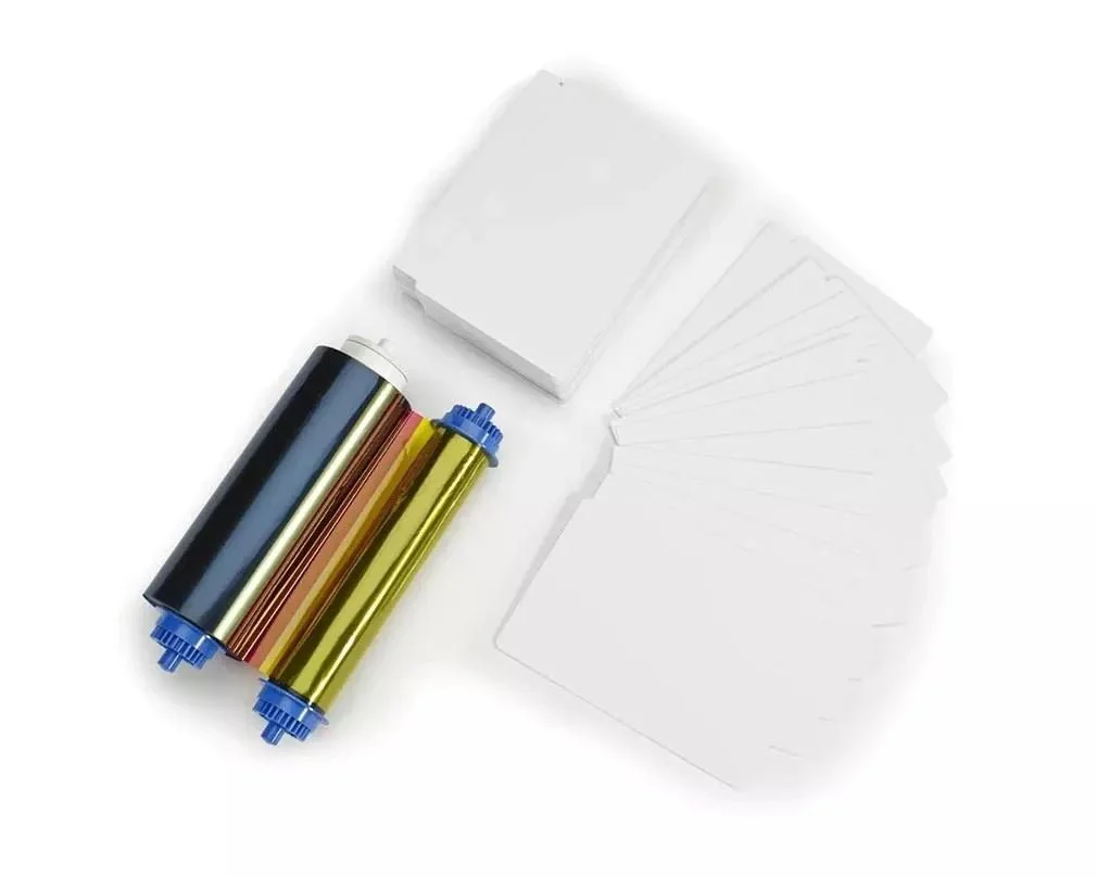Zebra ZC10L Printer Media and Ribbons (Black/ YMCO/ Large Cards)